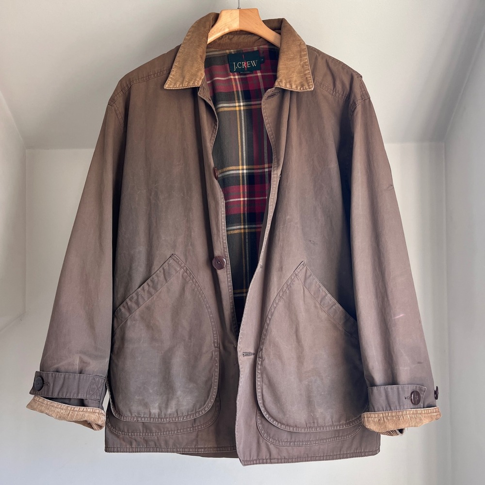 Vmall Brown Canvas Corduroy Field Coat